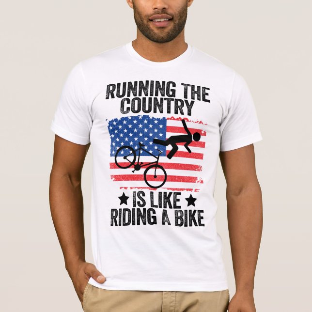 T-shirt Courir Le Pays, C'Est Comme Faire Du Vélo (Devant)