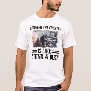 T-shirt Courir Le Pays, C'Est Comme Faire Du Vélo