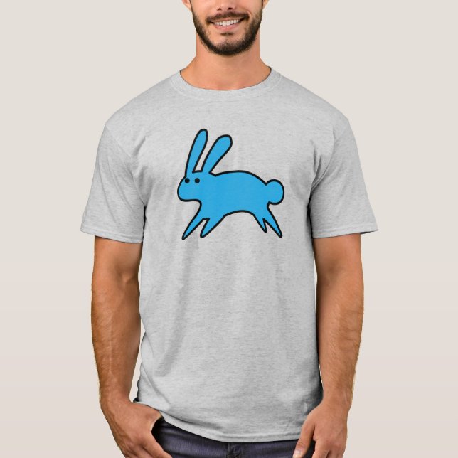 T-shirt Courir Le Petit Lapin Bleu (Devant)
