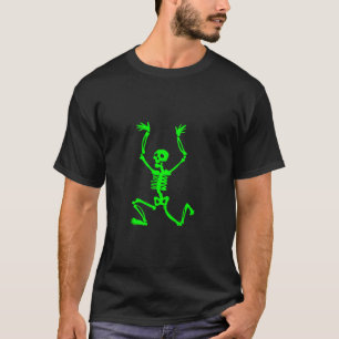 T-shirt Courir le squelette blanc Silhouette