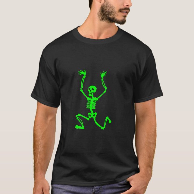 T-shirt Courir le squelette blanc Silhouette (Devant)