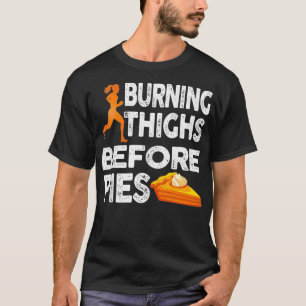 T-shirt Courir Les Cuisses Brûlantes Avant Les Pies Coureu