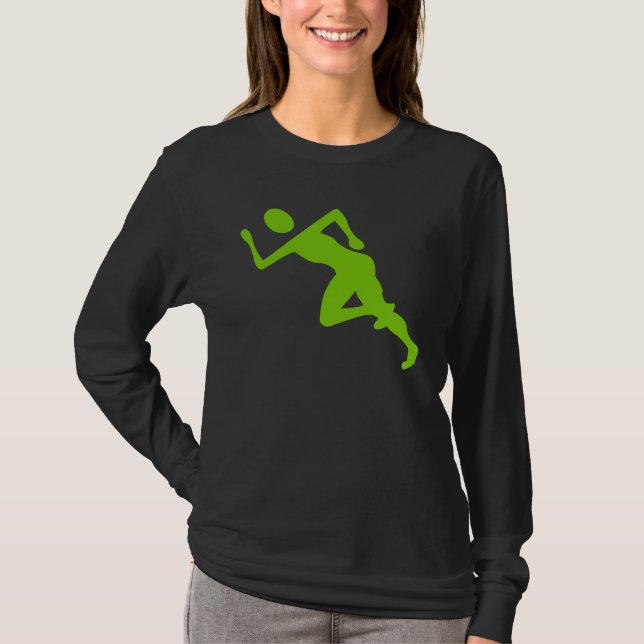 T-shirt Courir - Martian Green (Devant)