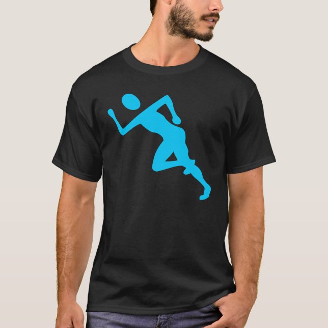 T-shirt Courir - Sky Blue (Devant)