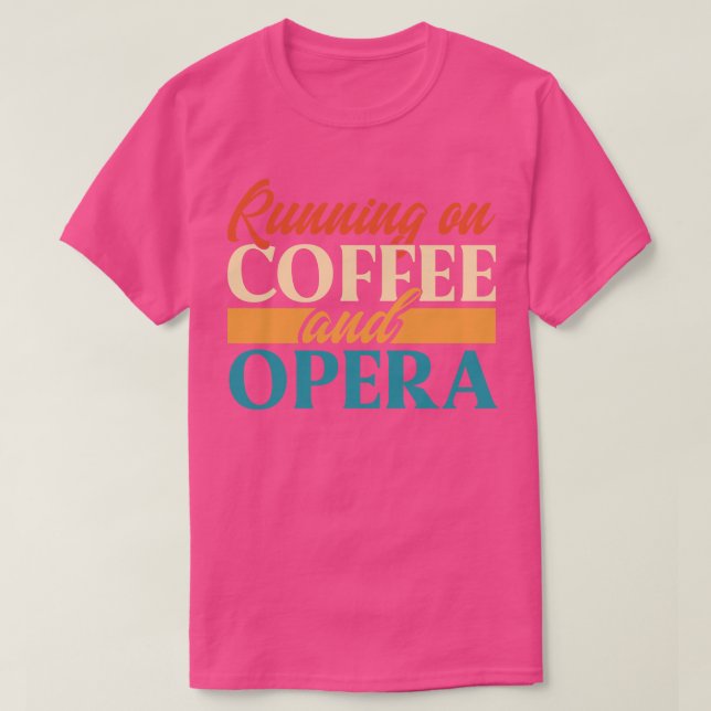 T-shirt Courir Sur Café Et Opéra (Design devant)