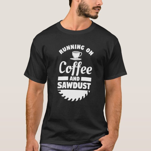 T-shirt Courir Sur Du Café Et Du Bois De Sciure (Devant)