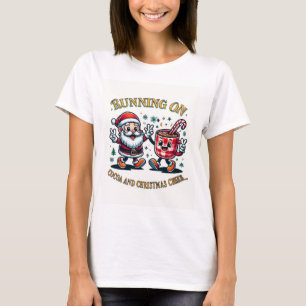 T-shirt Courir sur la joie de Noël