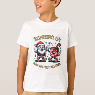 T-shirt Courir sur le cacao et la fête de Noël