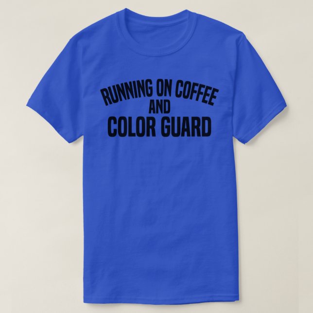 T-shirt Courir sur le café et la garde couleur (Design devant)