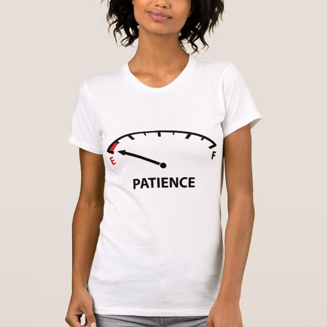 T-shirt Courir Sur Vide : Patience (Devant)