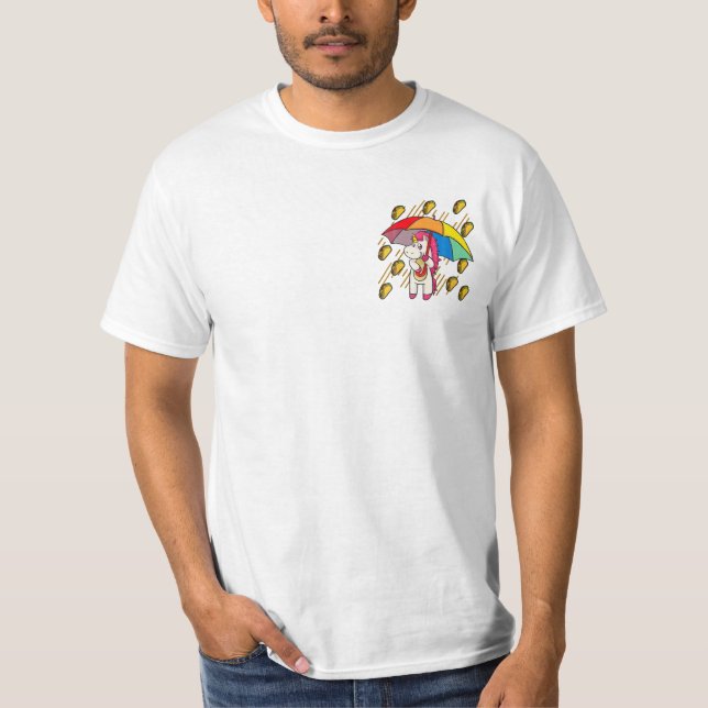 T-shirt Courir Tacos Unicorn Lover Umbrella (Devant)