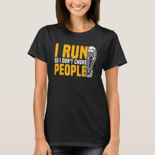 T-shirt Courir un marathonien Je cours donc je ne choque p
