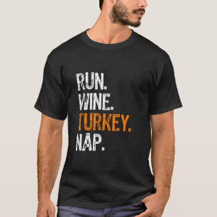 T-shirt Courir Vin Turquie Nap Courir Thanksgiving Runner