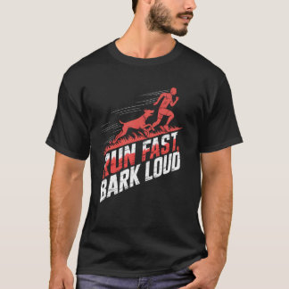 T-shirt Courir Vite Aboyer Fort Canicross