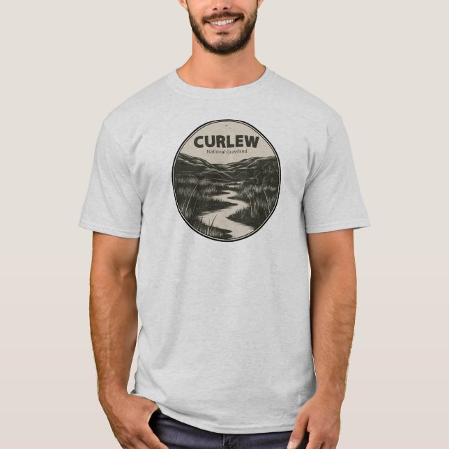 T-shirt Courlis National Grassland Idaho Stream (Devant)