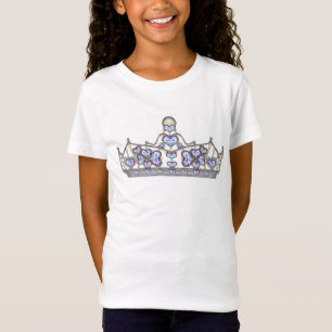 T-Shirt Couronne argentée de diamants du coeur