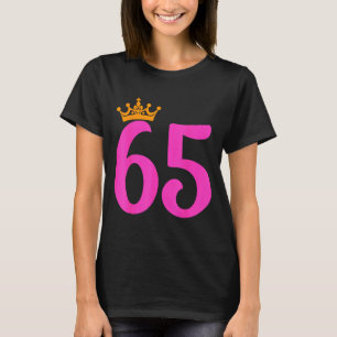 T-shirt Couronne d'anniversaire 65 ans Fête d'anniversaire