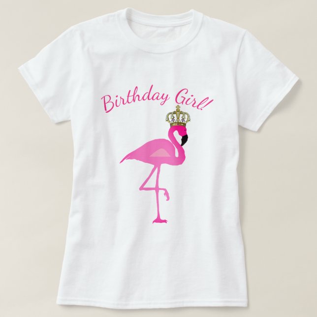 T-shirt couronné de fille d'anniversaire de (Design devant)