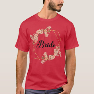 T-shirt Couronne de fleurs de fête de poule de mariée Équi