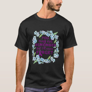 T-shirt Couronne de fleurs de myosotis pour la sensibilisa