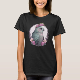 T-shirt Couronne de fleurs d'oiseau de perroquet Budgie gr