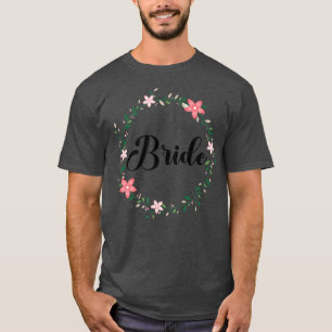 T-shirt Couronne de fleurs pour l'équipe de la mariée Hen 