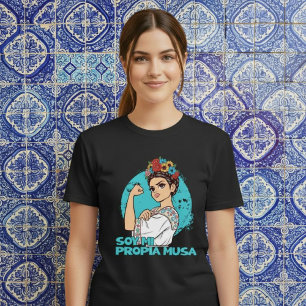 T-shirt Couronne de fleurs Soy Mi Propia Musa Femme mexica
