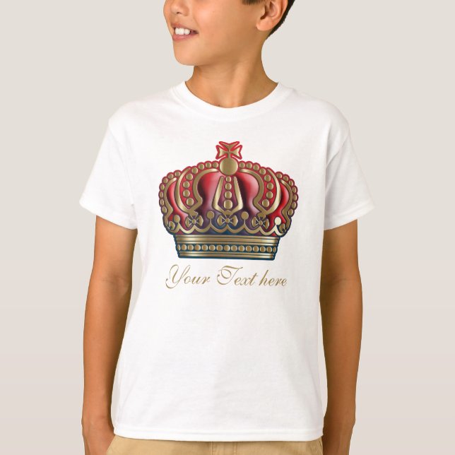 T-shirt Couronne de la Croix Royale - Bleu Or (Devant)