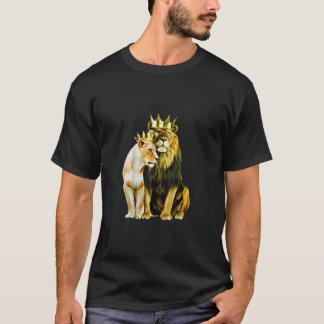 T-shirt Couronne de la reine Lion du roi TShirt83