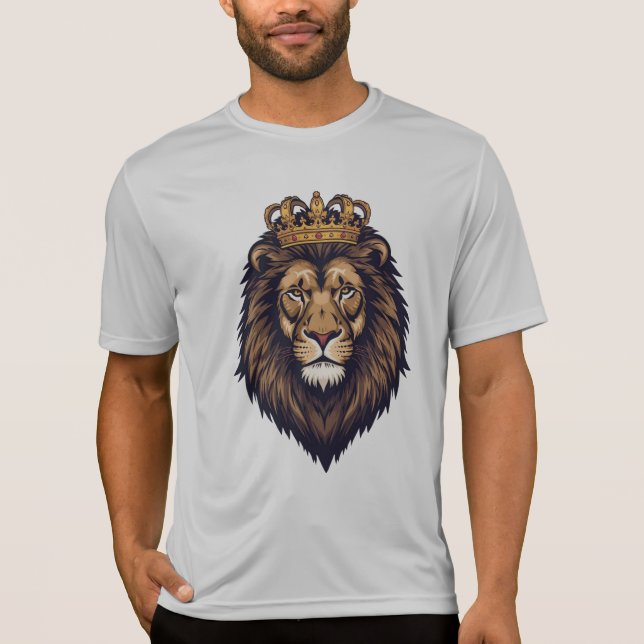 T-shirt Couronne de lion emblématique royale (Devant)