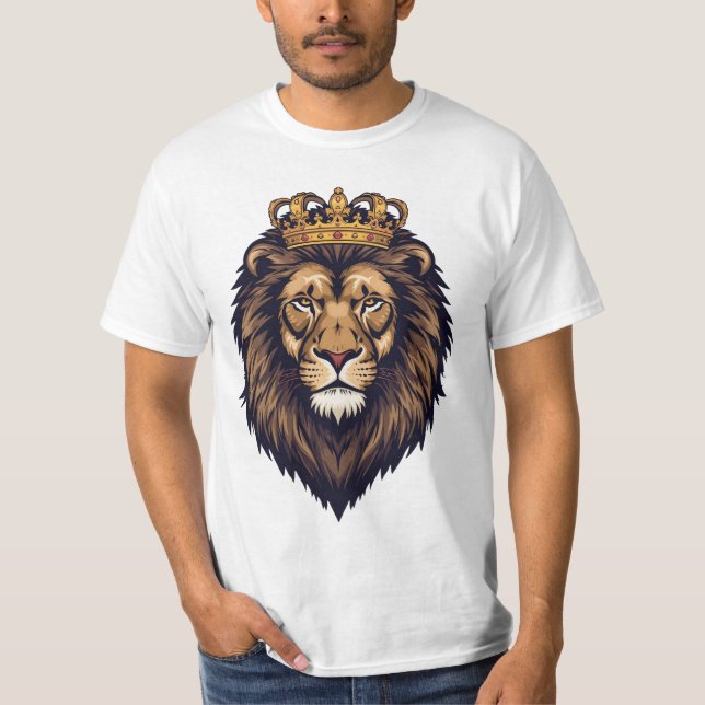 T-shirt Couronne de lion royal Emblème (Devant)