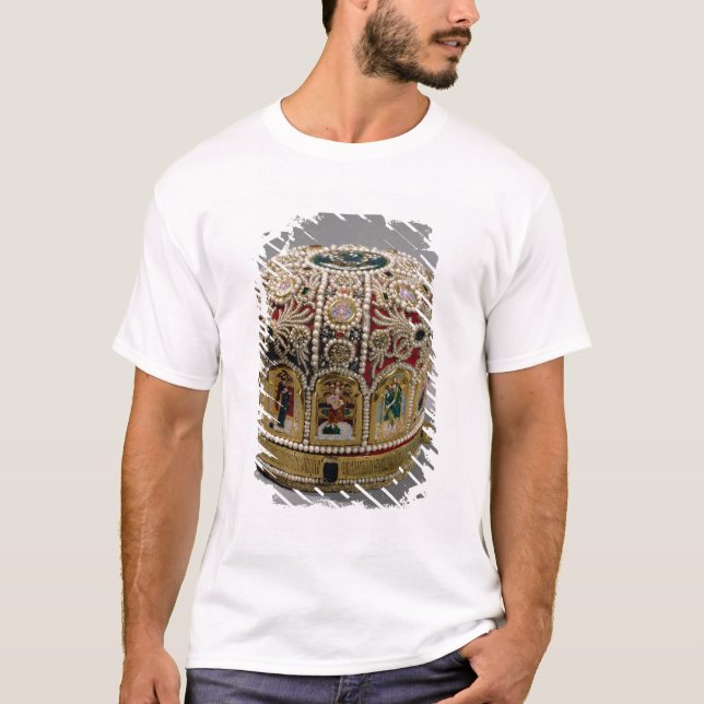 T-shirt Couronne de mitre réglée avec des perles et de (Devant)
