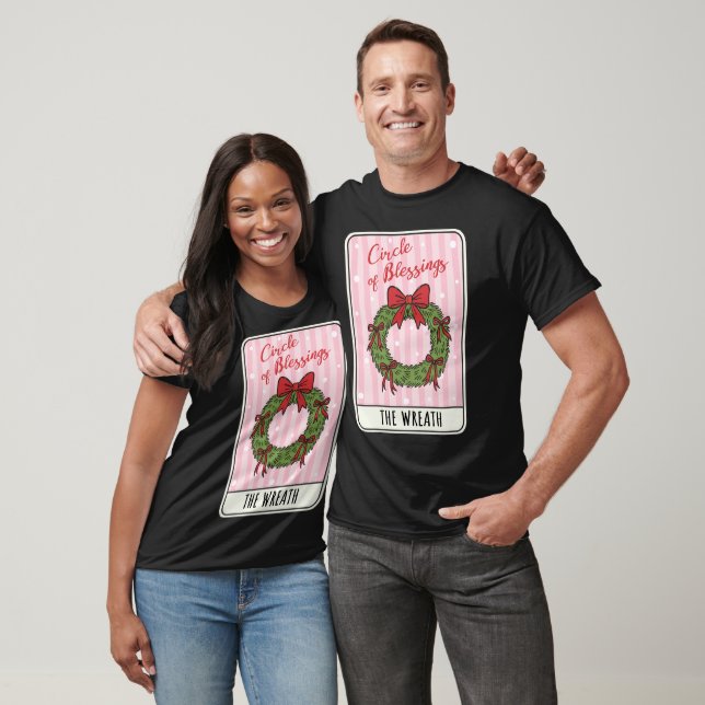 T-shirt Couronne de Noël Cercle de Bénédictions  (Unisexe)