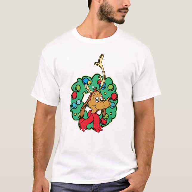 T-shirt Couronne de Noël de Grinch | Max (Devant)