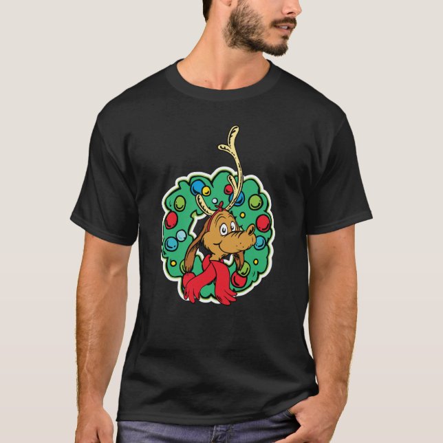 T-shirt Couronne de Noël de Grinch | Max (Devant)