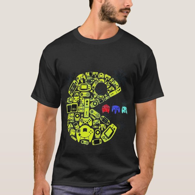 T-shirt Couronne de Noël de jeu vidéo rétro (Devant)