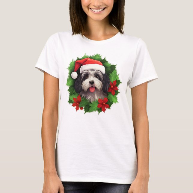 T-shirt couronne de Noël Havanais (Devant)