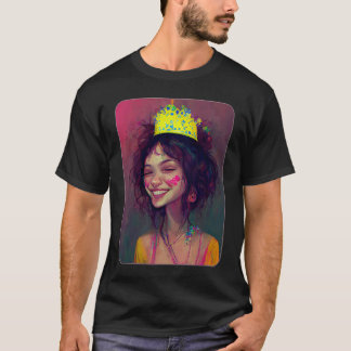T-shirt Couronne de princesse de fête célébration amusante
