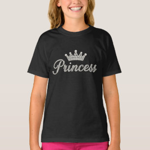 T-shirt Couronne de Princesse Perle – Lettre "Princesse"