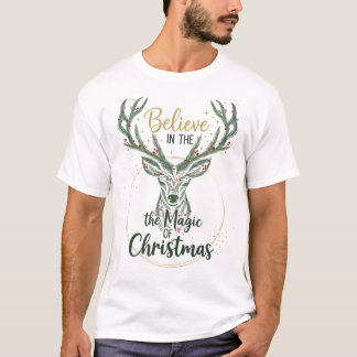 T-shirt Couronne de rennes à l'aquarelle élégante