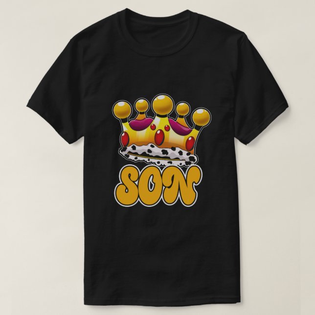 T-shirt Couronne de roi de fils (Design devant)
