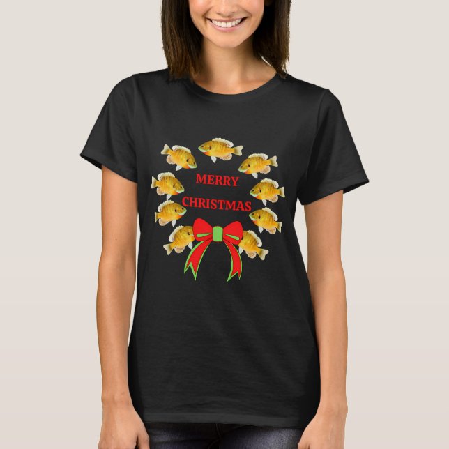 T-shirt Couronne de sunfish Joyeux Noël (Devant)