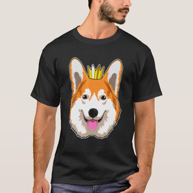 T-shirt Couronne de Welsh Corgi (Devant)
