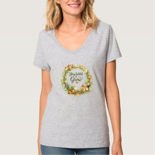 T-shirt Couronne florale aquarelle botanique Inspirante