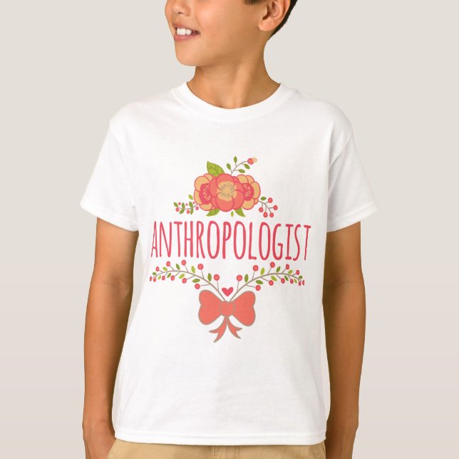 T-shirt Couronne Florale avec Anthropologue Bow (Devant)