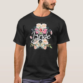 T-shirt Couronne florale de demoiselle d'honneur pour mari