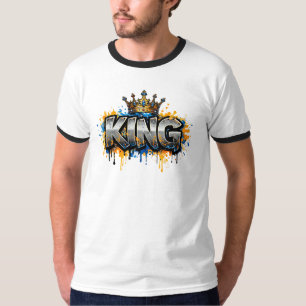 T-shirt Couronne Graffiti KING – Typographie Royale Street