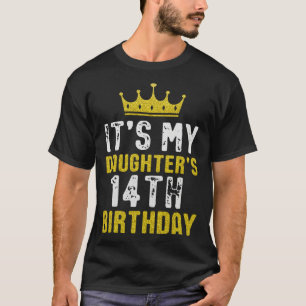 T-shirt Couronne jaune 14e anniversaire pour fille de mama