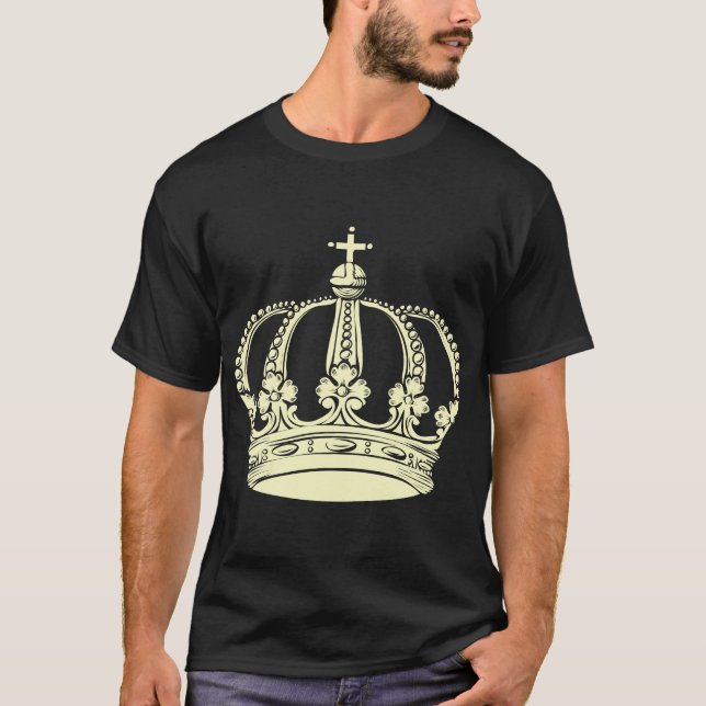 T-shirt Couronne royale 02 - Crème (Devant)