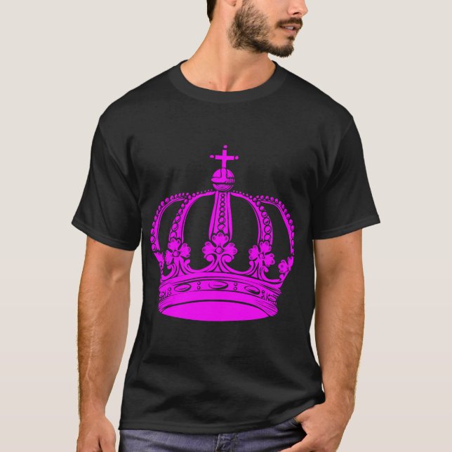 T-shirt Couronne royale 02 - Magenta (Devant)